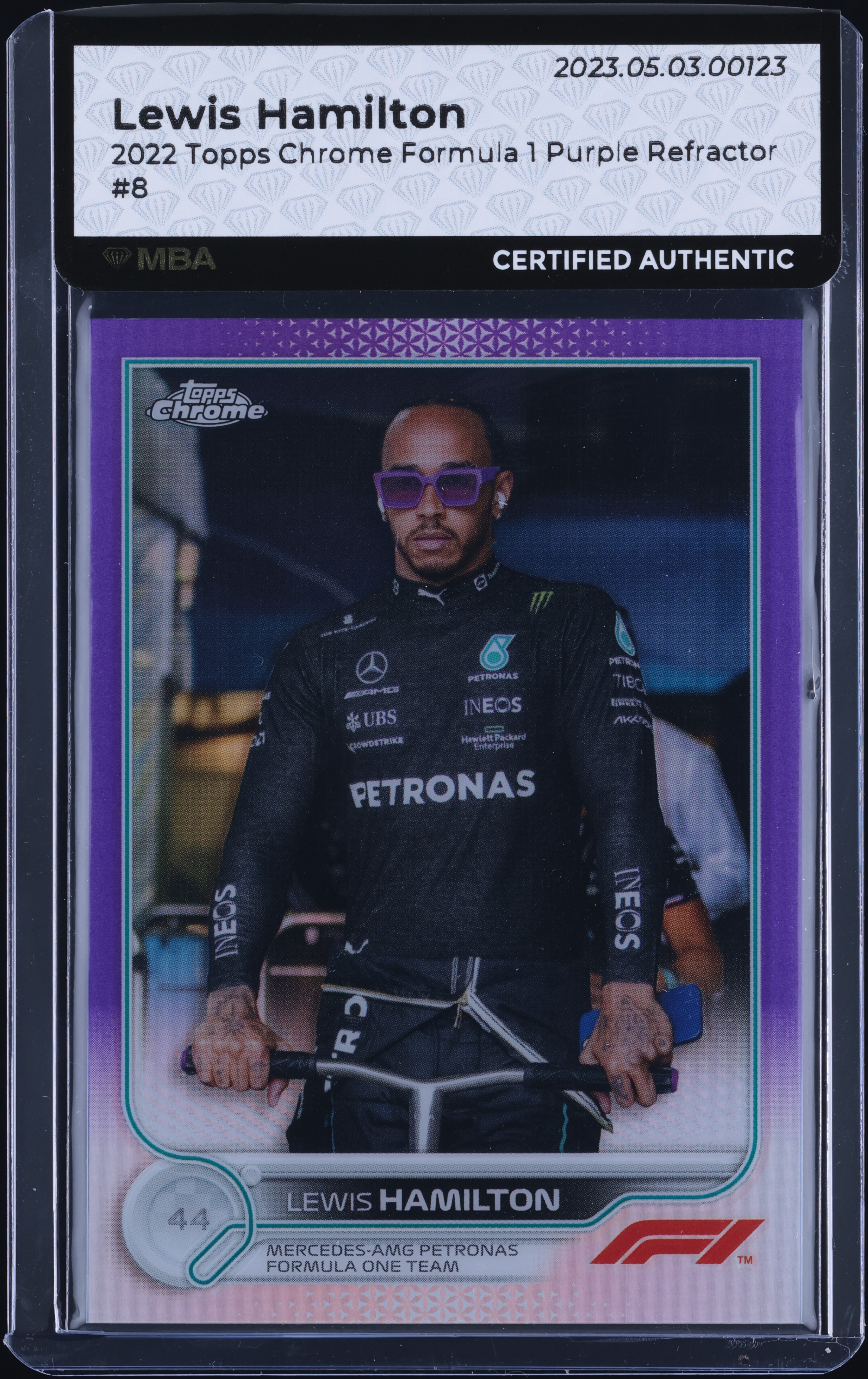 2022 Chrome Formula 1 Grand Prix Winners Purple Refractor