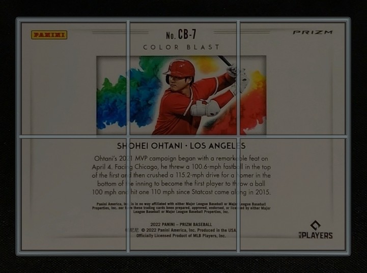 2022 Panini Prizm Color Blast Shohei Ohtani #CB-7 MBA AUTH