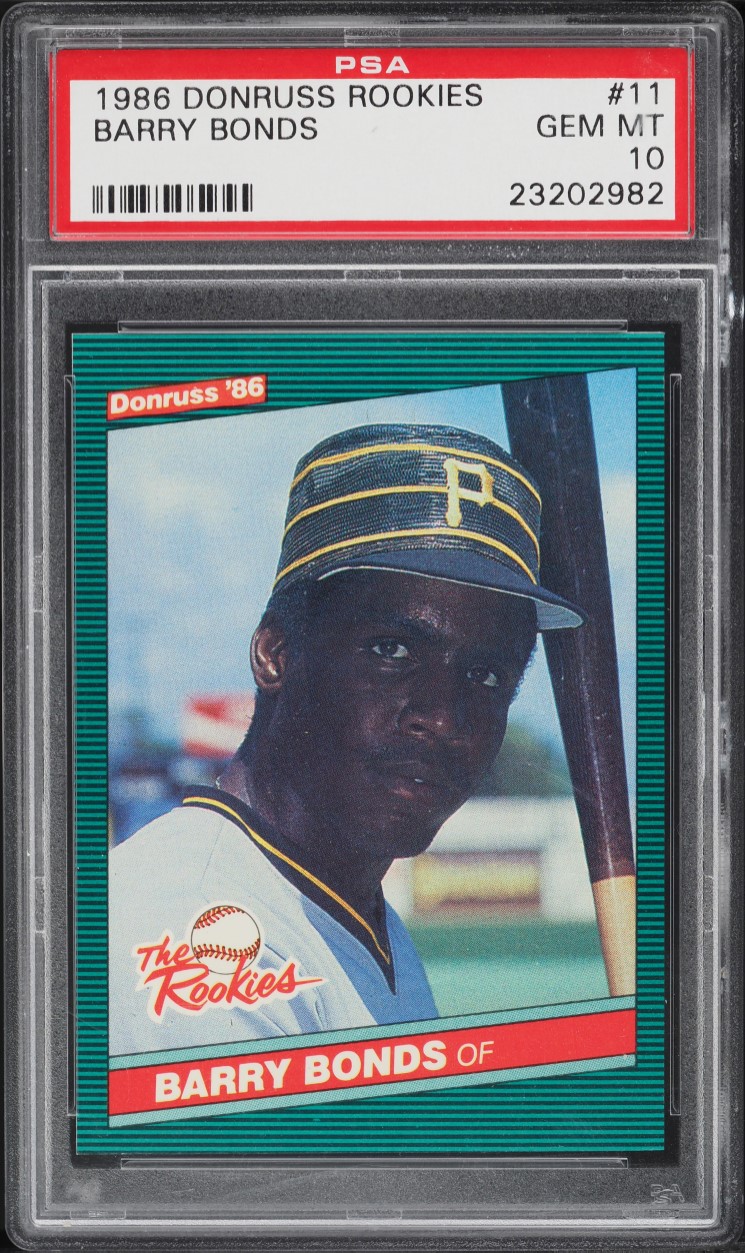 1986 Donruss The Rookies Barry Bonds ROOKIE #11 PSA 10 GEM MINT