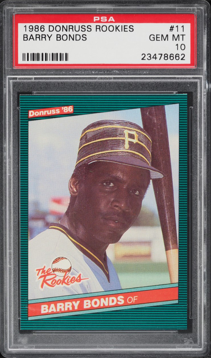 1986 Donruss The Rookies Barry Bonds ROOKIE #11 PSA 10 GEM MINT