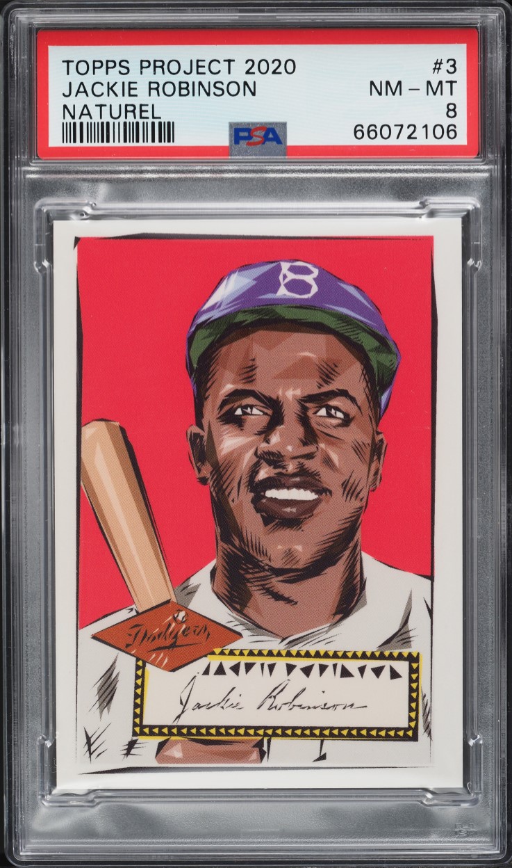 2020 Topps Project 2020 Naturel Jackie Robinson #3 PSA 8 NM-MT