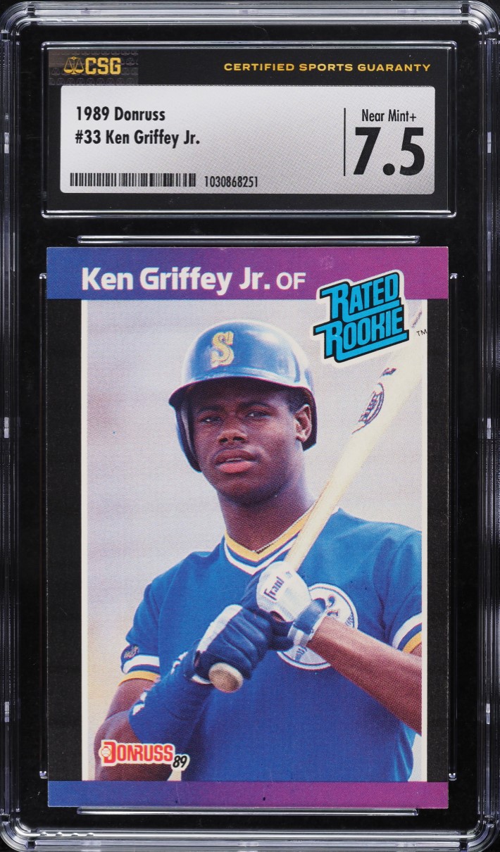 1989 Donruss Ken Griffey Jr. ROOKIE #33 CSG 7.5 NRMT+