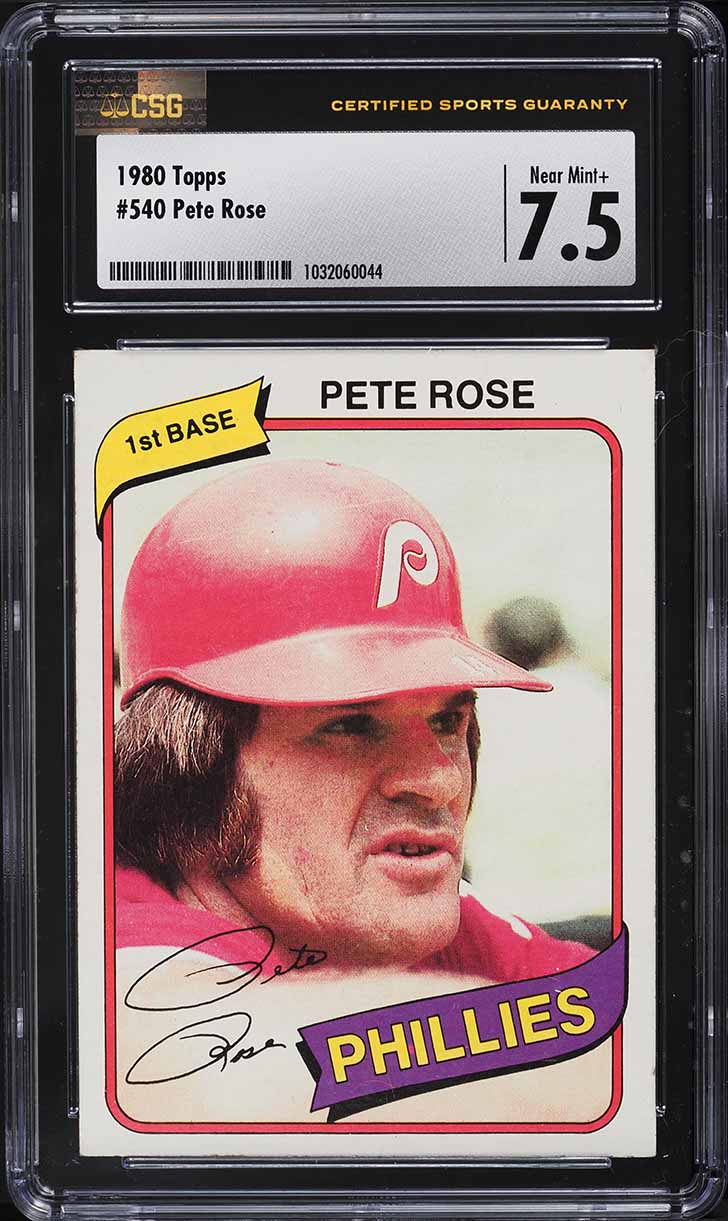 1980 Topps Pete Rose #540 CSG 7.5 NRMT+