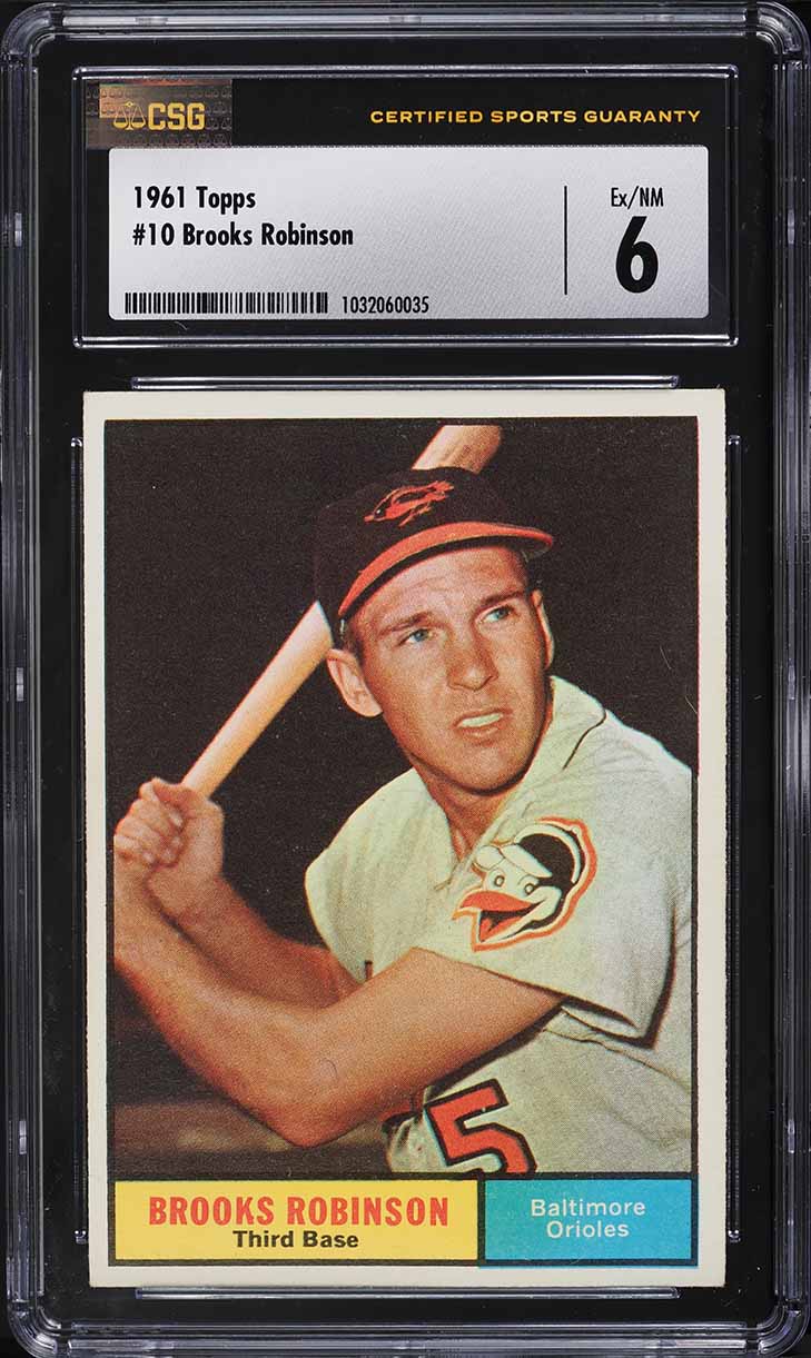 1961 Topps Brooks Robinson #10 CSG 6 EXMT