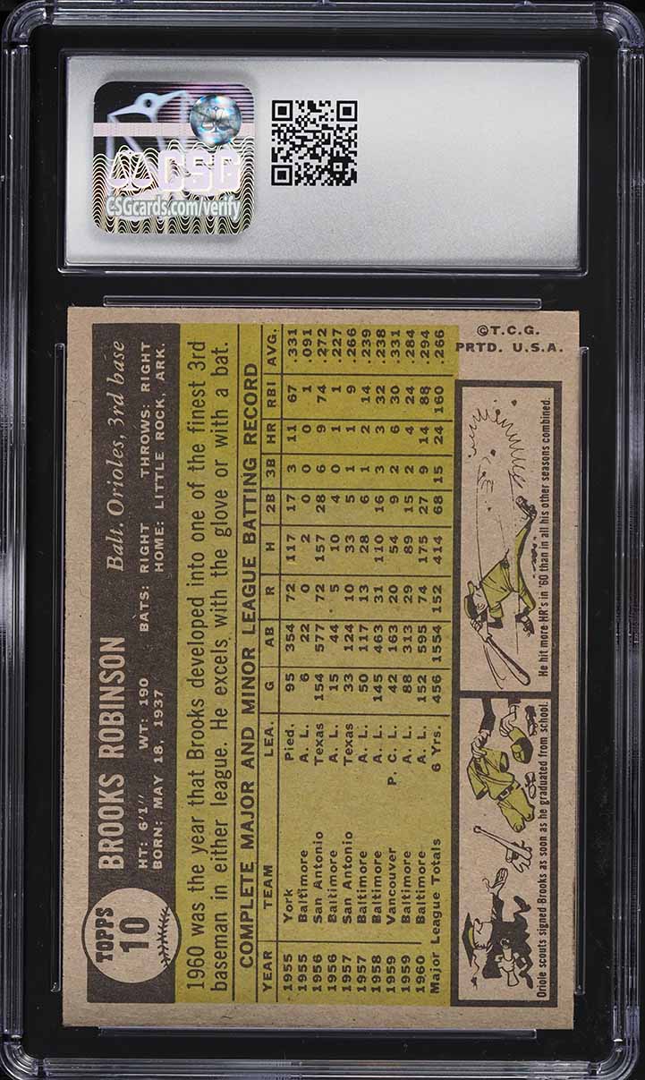 1961 Topps Brooks Robinson #10 CSG 6 EXMT