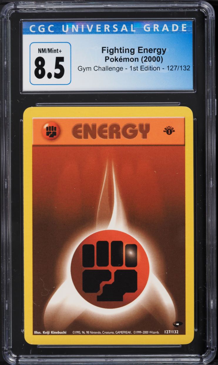 2000 Pokemon Gym Challenge 1st Edition Fighting Energy #127 CGC 8.5 NM-MT+