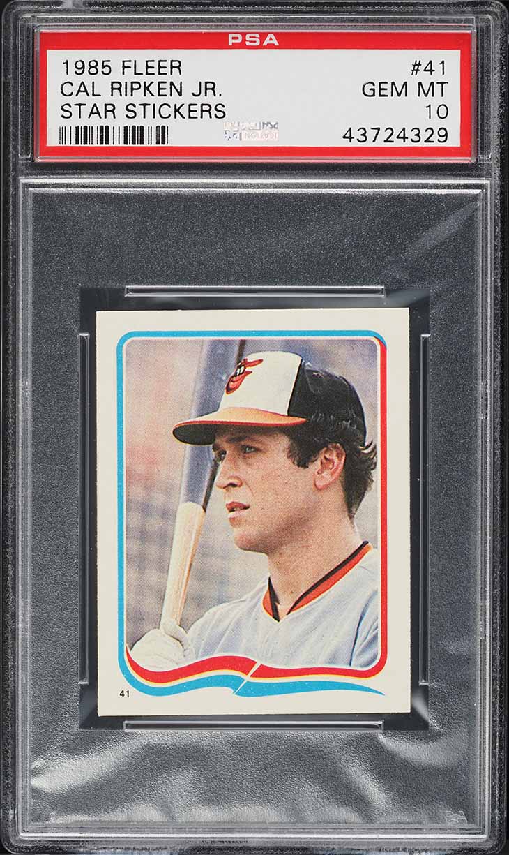 1985 Fleer Star Stickers Cal Ripken Jr. #41 PSA 10 GEM MINT