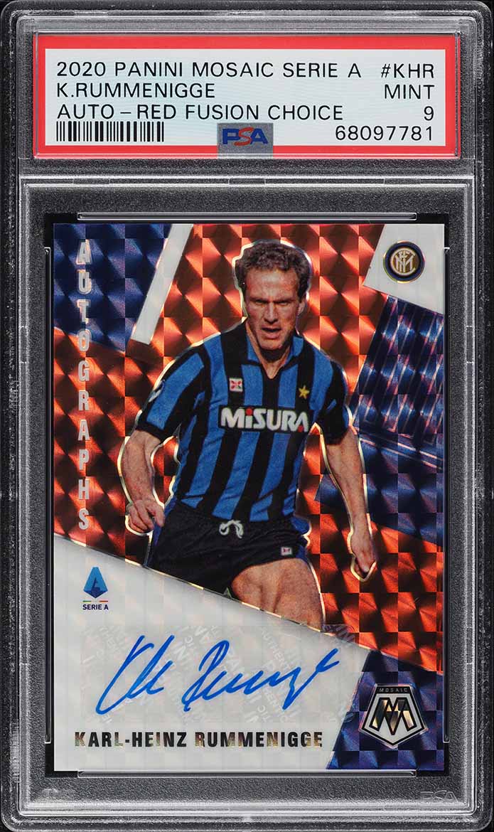 2020 Panini Mosaic Serie A Red Fusion Choice Karl-Heinz Rummenigge PSA 9 MINT