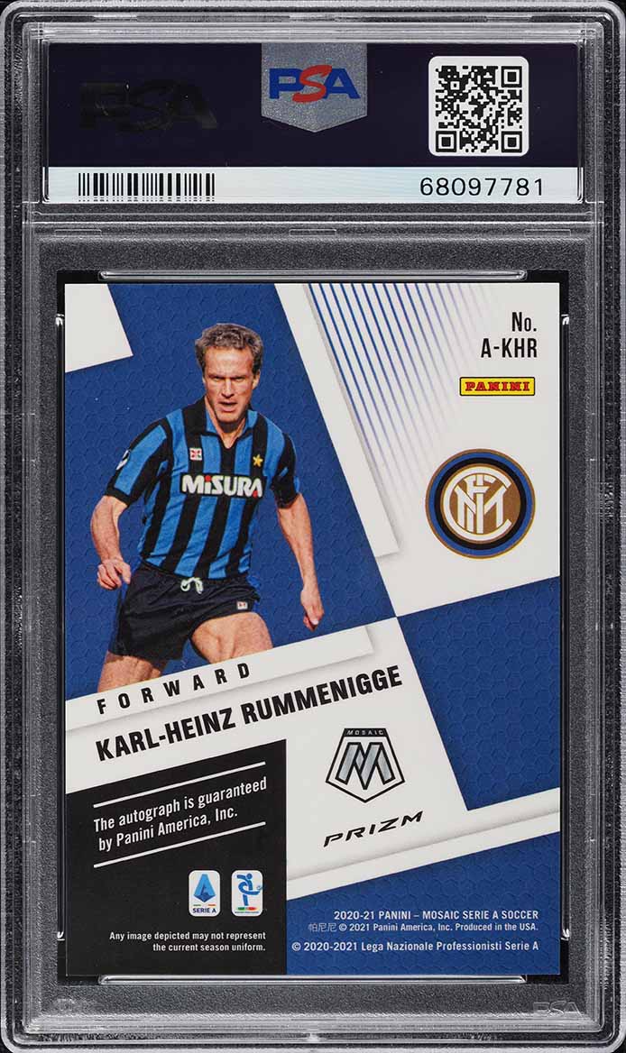 2020 Panini Mosaic Serie A Red Fusion Choice Karl-Heinz Rummenigge PSA 9 MINT