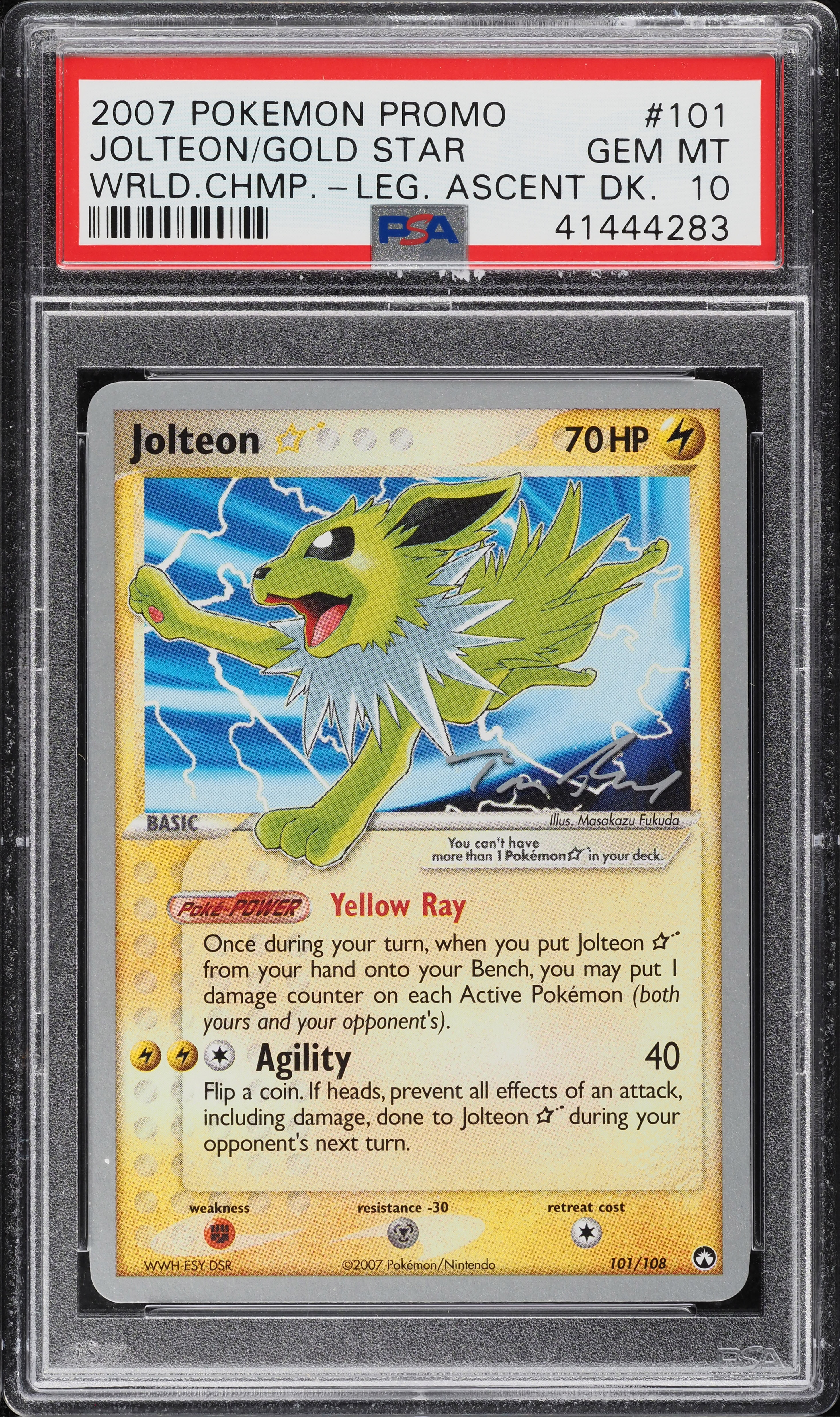 2007 Pokemon World Championships Promo Ascent Jolteon Gold Star