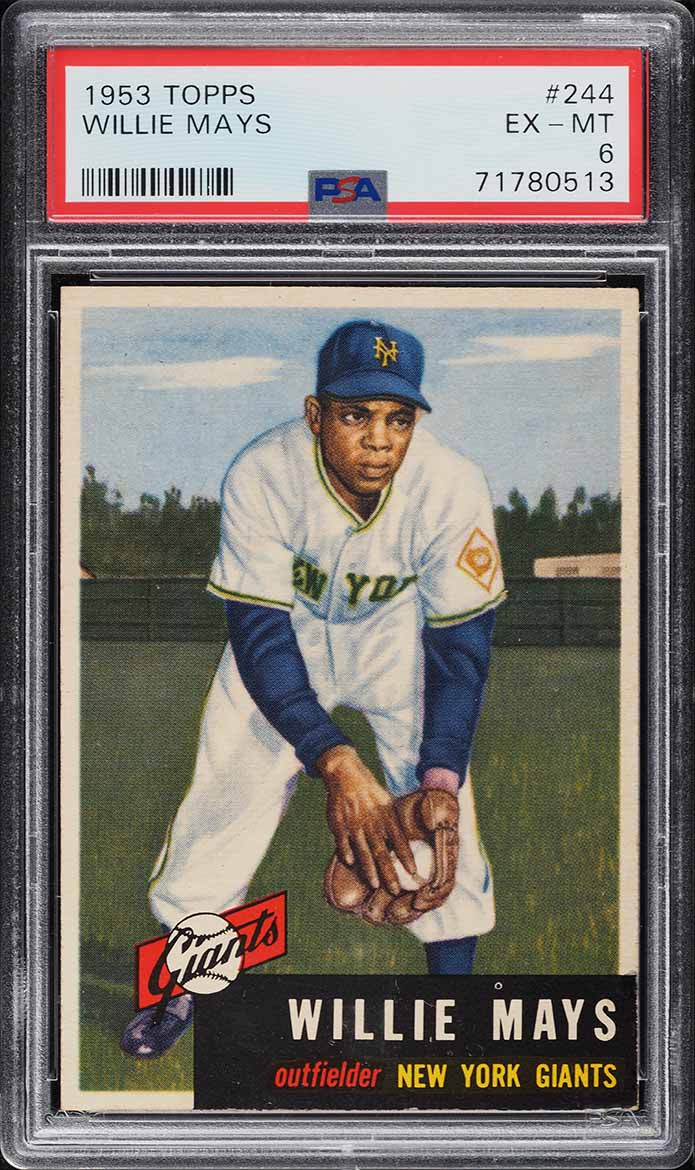 1953 Topps Willie Mays #244 PSA 6 EXMT