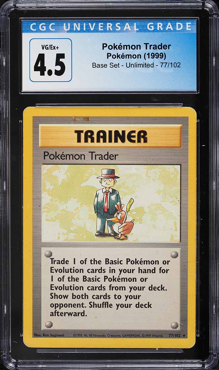 base set pokemon trainer cards Pokedex 87/102, Uncommon, Trainer, Unlimited 1999 TCG Trade 1 of the Basic Pokmon or Evolution cards in your hand for 1 of the Basic Pokmon or Evolution cards from your deck Professor Oak 088 Base Set