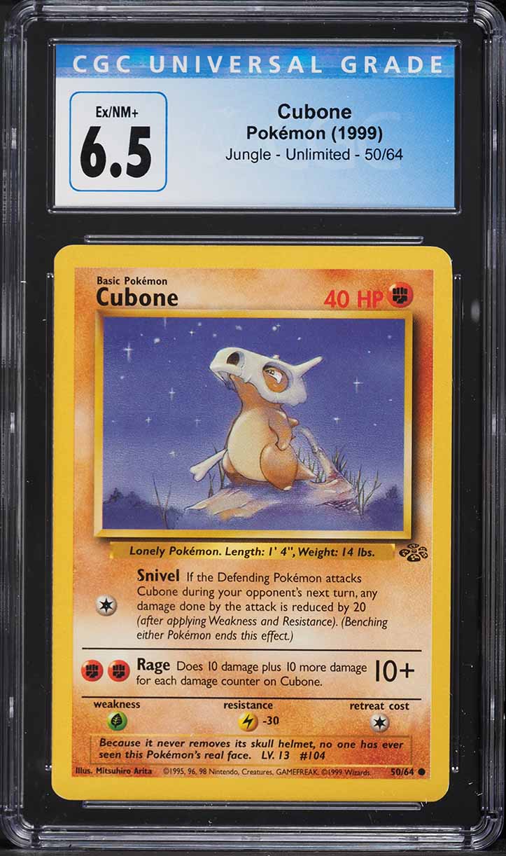 1999 Pokemon Jungle Cubone #50 CGC 6.5 EXMT+