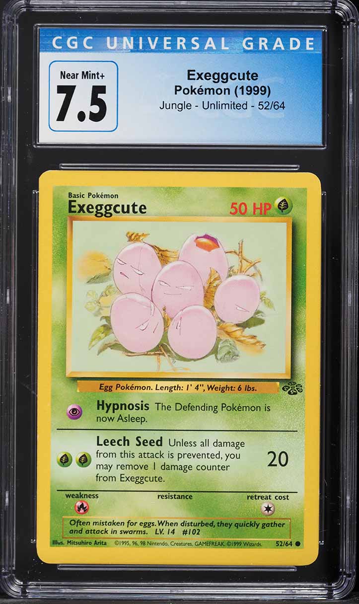 1999 Pokemon Jungle Exeggcute #52 CGC 7.5 NRMT+