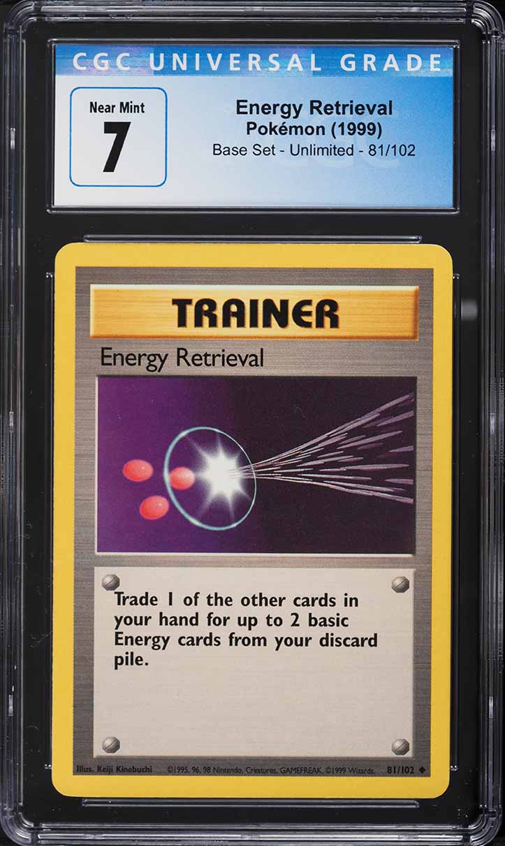 1999 Pokemon Base Set Energy Retrieval #81 CGC 7 NRMT