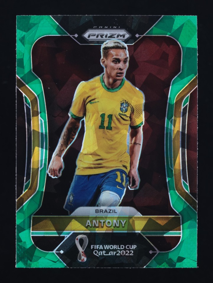 2022 Panini Prizm World Cup Green Ice Antony #26 MBA AUTH