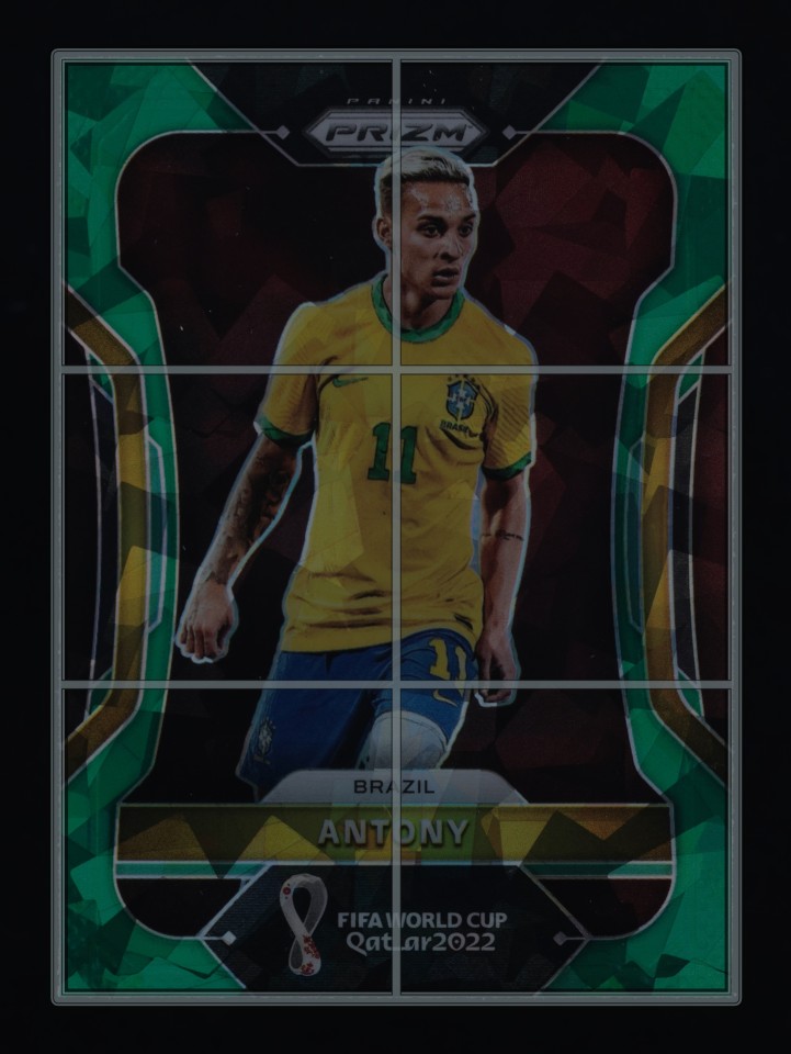 2022 Panini Prizm World Cup Green Ice Antony #26 MBA AUTH