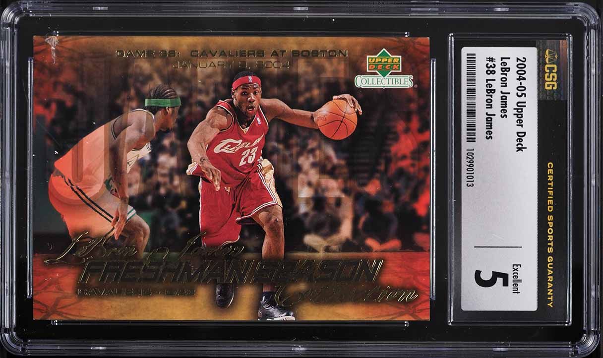 2004 Upper Deck LJ LeBron James #38 CSG 5 EX