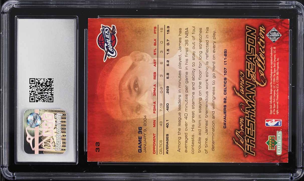 2004 Upper Deck LJ LeBron James #38 CSG 5 EX