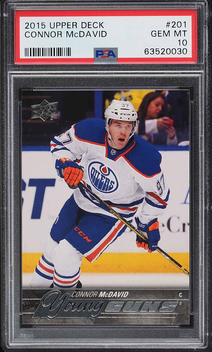 2015 Upper Deck Young Guns Connor McDavid ROOKIE #201 PSA 10 GEM MINT