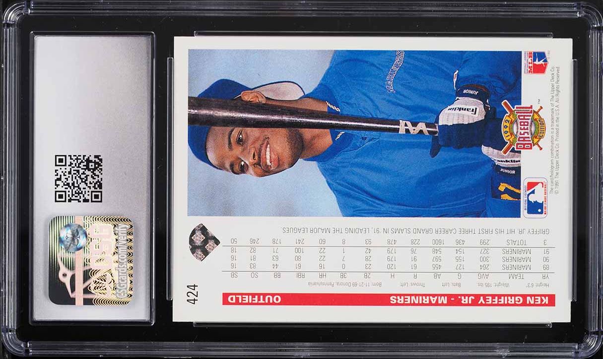 1992 Upper Deck Ken Griffey Jr. #424 CSG 9.5 MINT+
