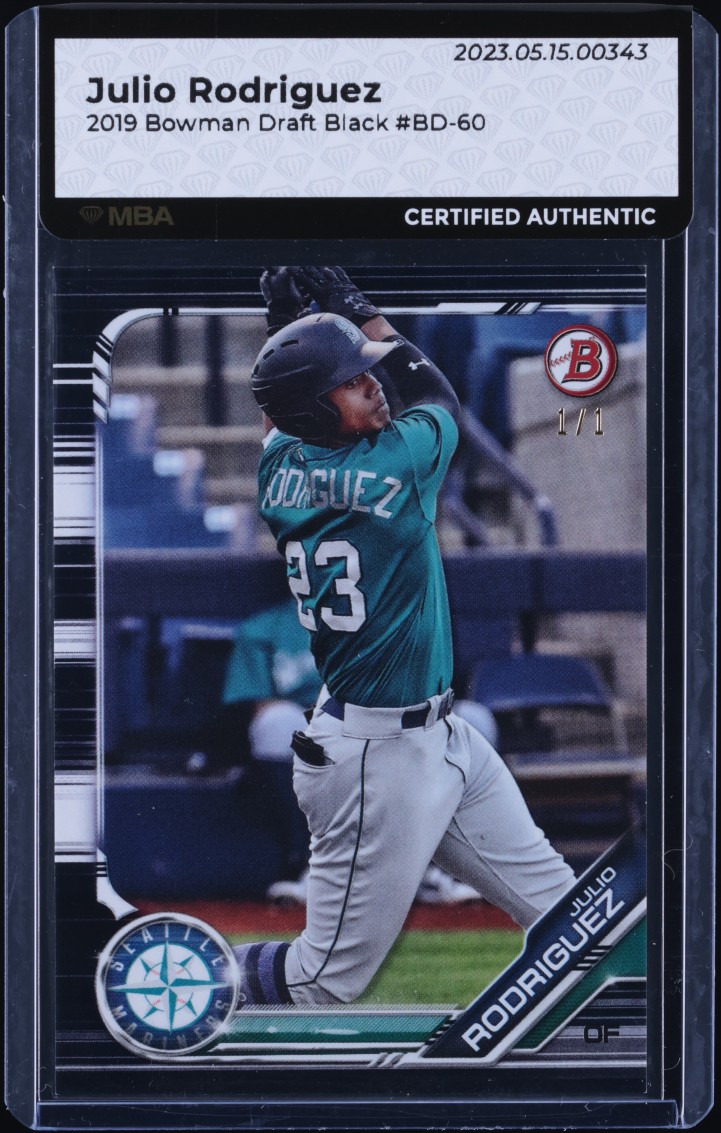 2019 Leaf Metal Draft Blue Julio Rodriguez ROOKIE AUTO 1/30 #BAJR1