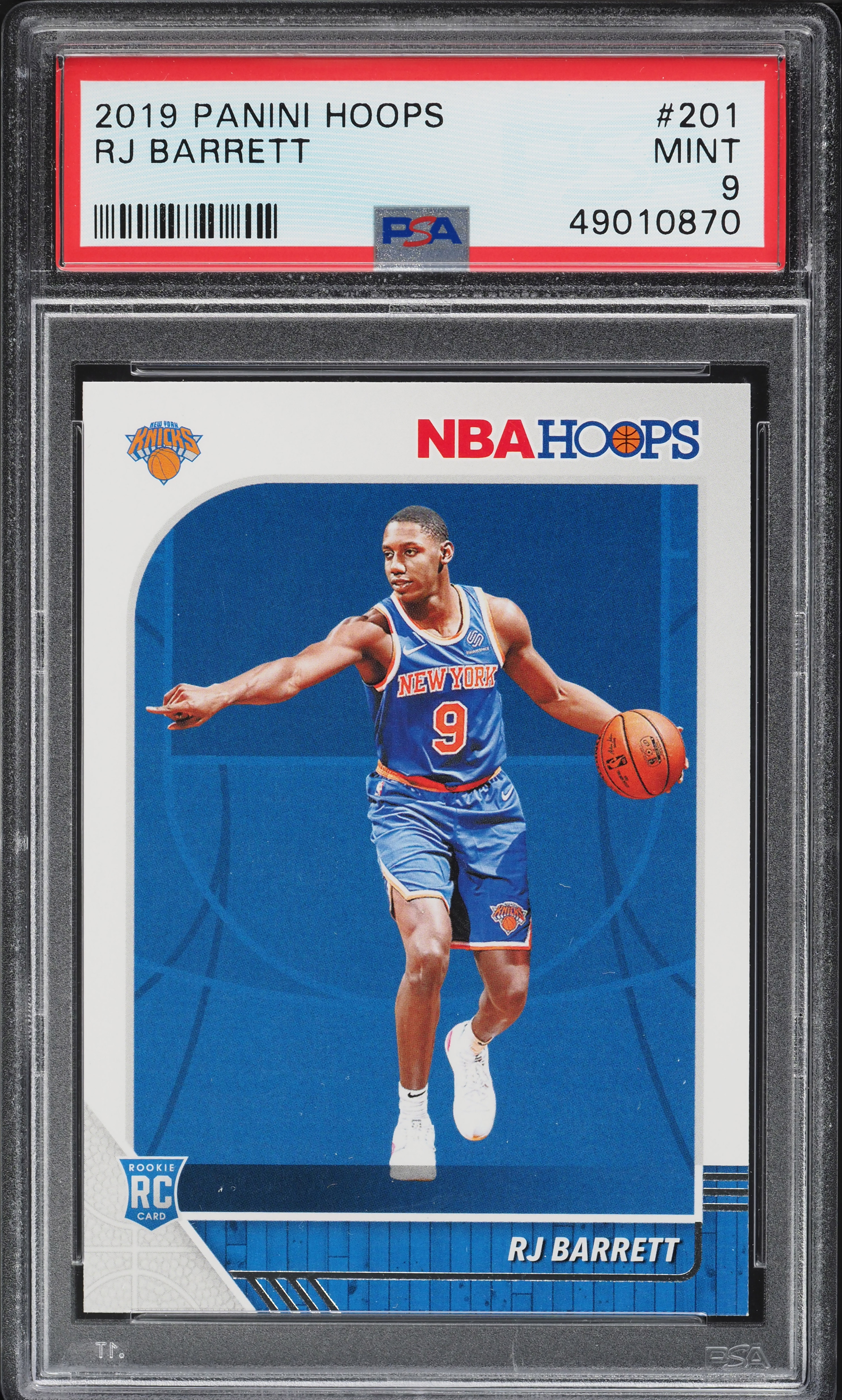 2019 Hoops RJ Barrett ROOKIE #201 PSA 9 MINT on Fanatics Collect