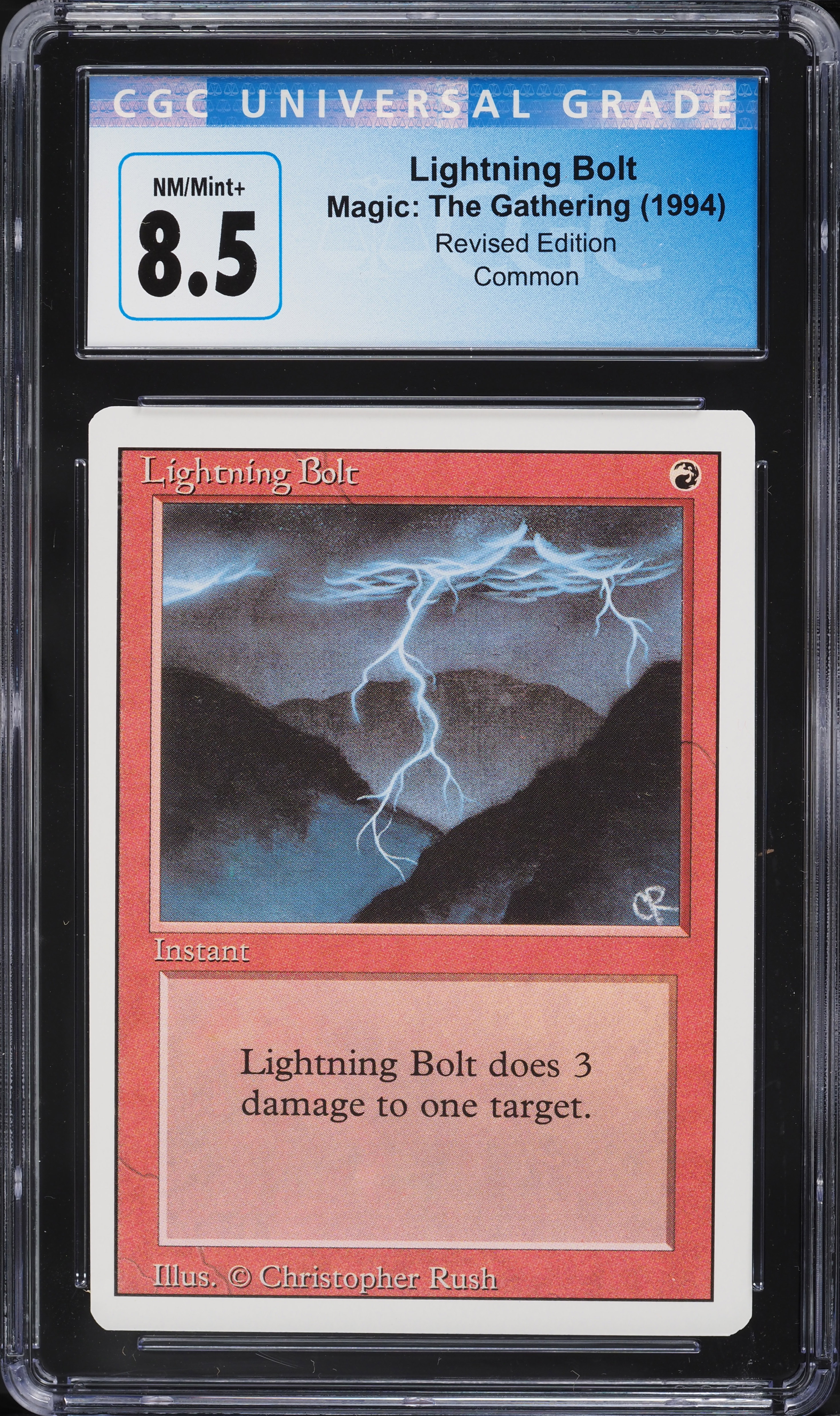 1994 Magic The Gathering MTG Revised Edition Lightning Bolt C R