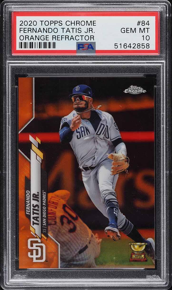2020 Topps Chrome Orange Refractor Fernando Tatis Jr. /25 #84 PSA