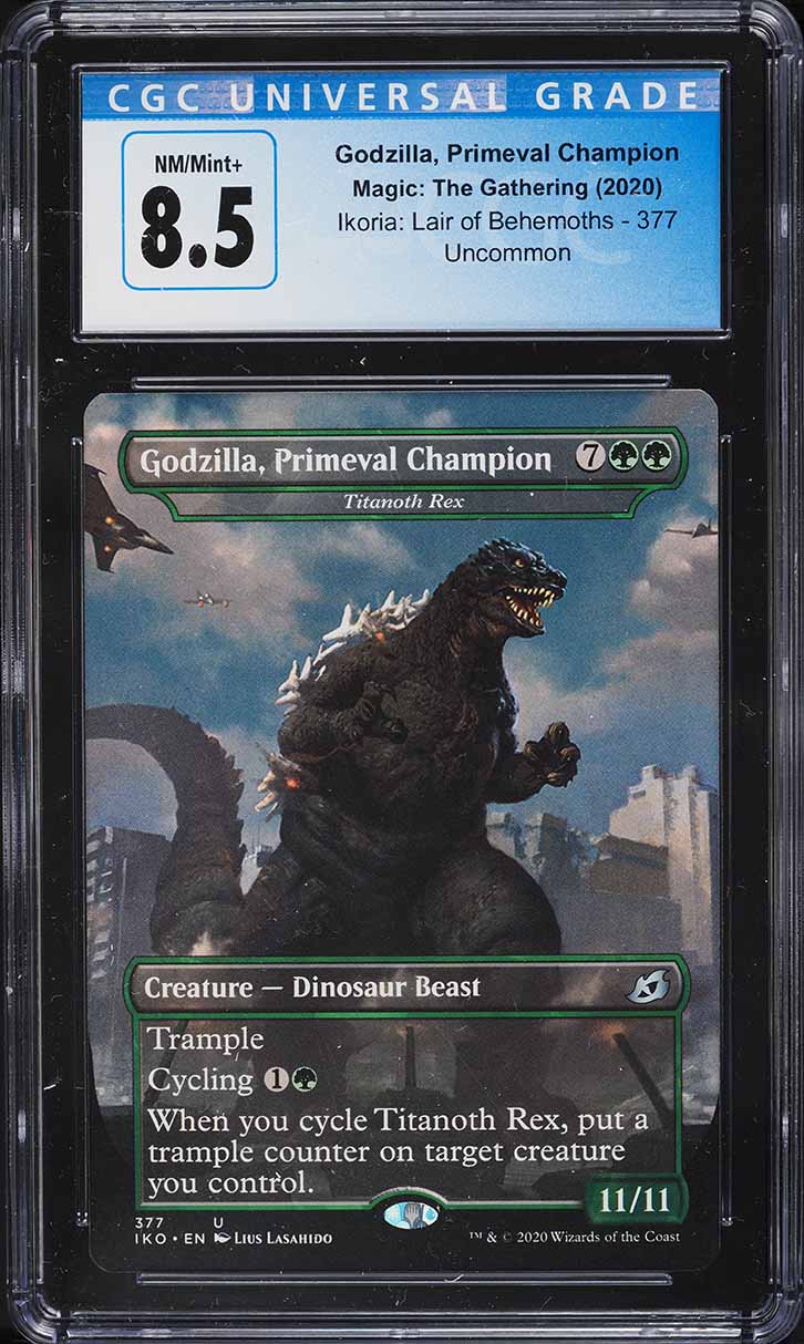 2020 Magic The Gathering MTG Ikoria Behemoth Godzilla Primeval Champion CGC 8.5 on Fanatics Collect 2020 Magic The Gathering MTG Ikoria Behemoth Godzilla Primeval Champion CGC 8.5 on Fanatics Collect