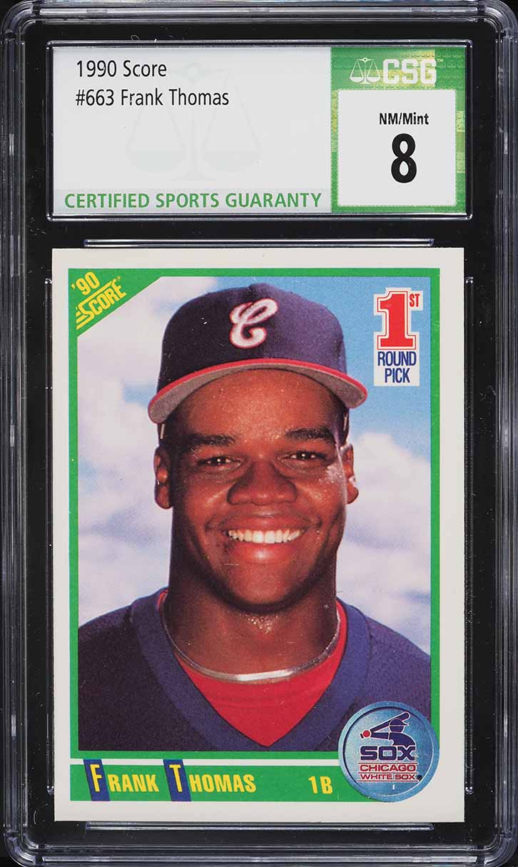 1990 Score Frank Thomas ROOKIE #663 CSG 8 NM-MT