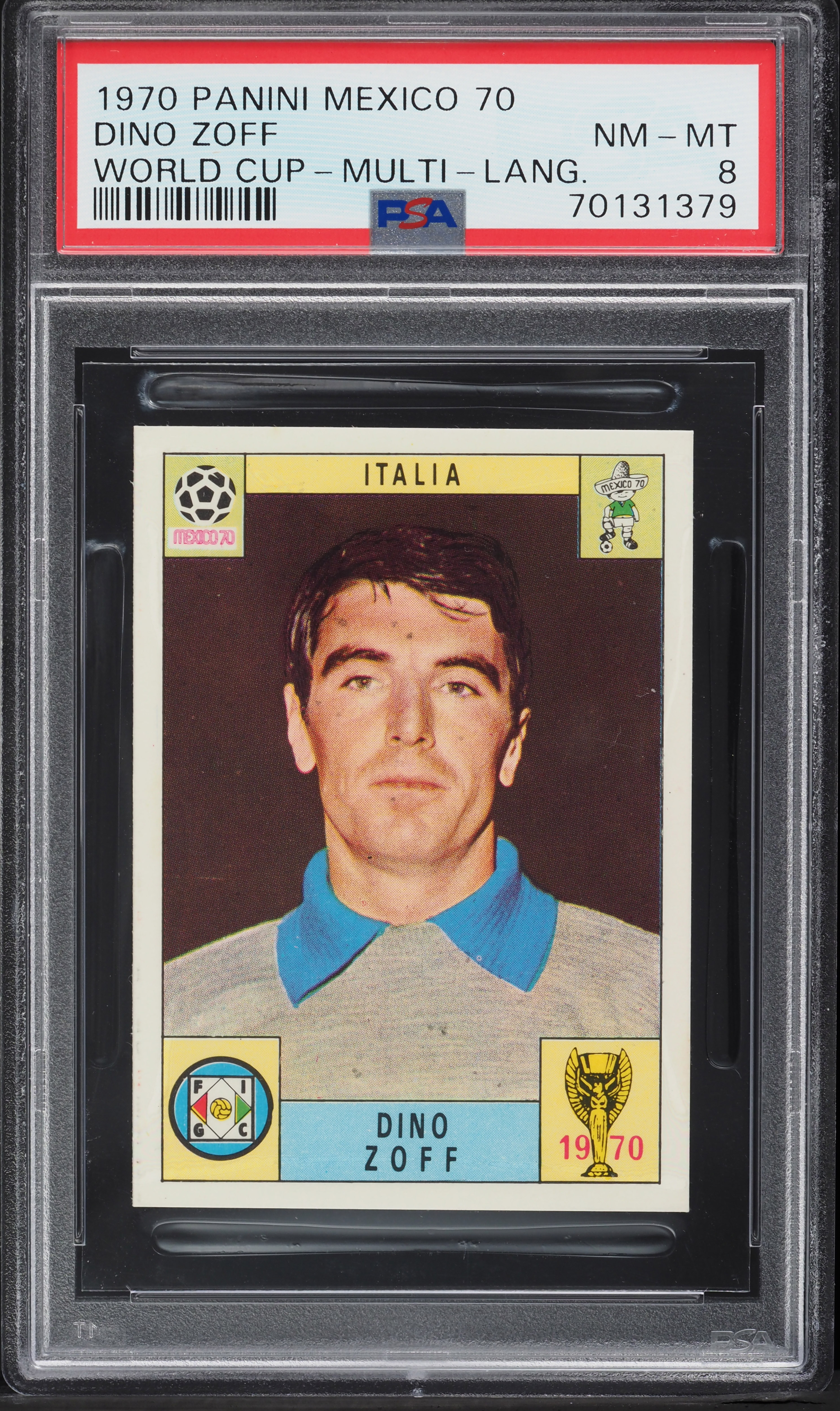 1970 Panini World Cup Mexico 70 Dino Zoff MULTI-LANGUAGE PSA 8 NM
