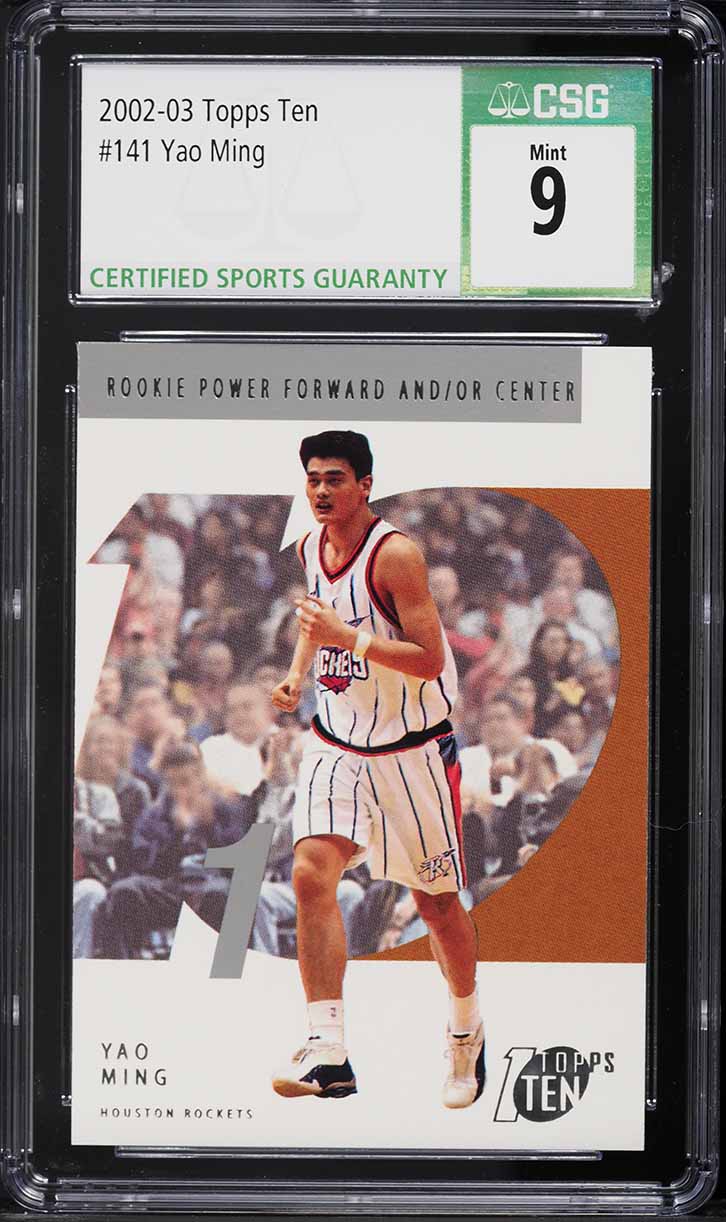 2002 Topps Ten Yao Ming ROOKIE #141 CSG 9 MINT