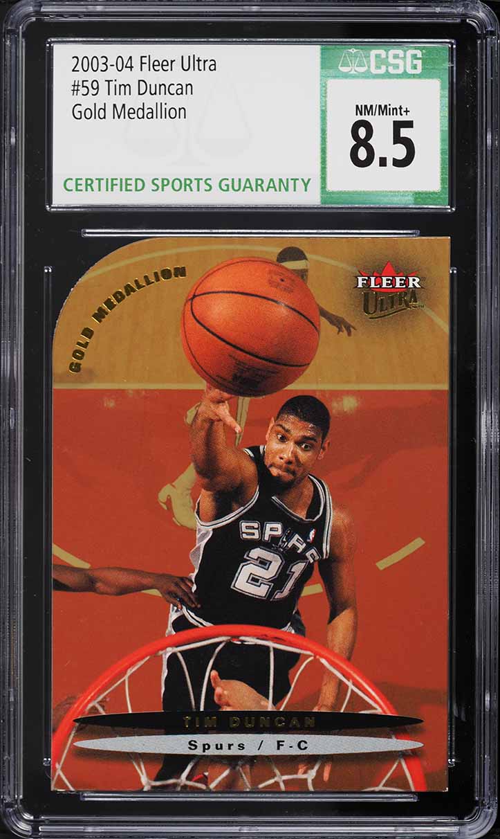2003 Ultra Gold Medallion Die-Cut Tim Duncan #59 CSG 8.5 NM-MT+