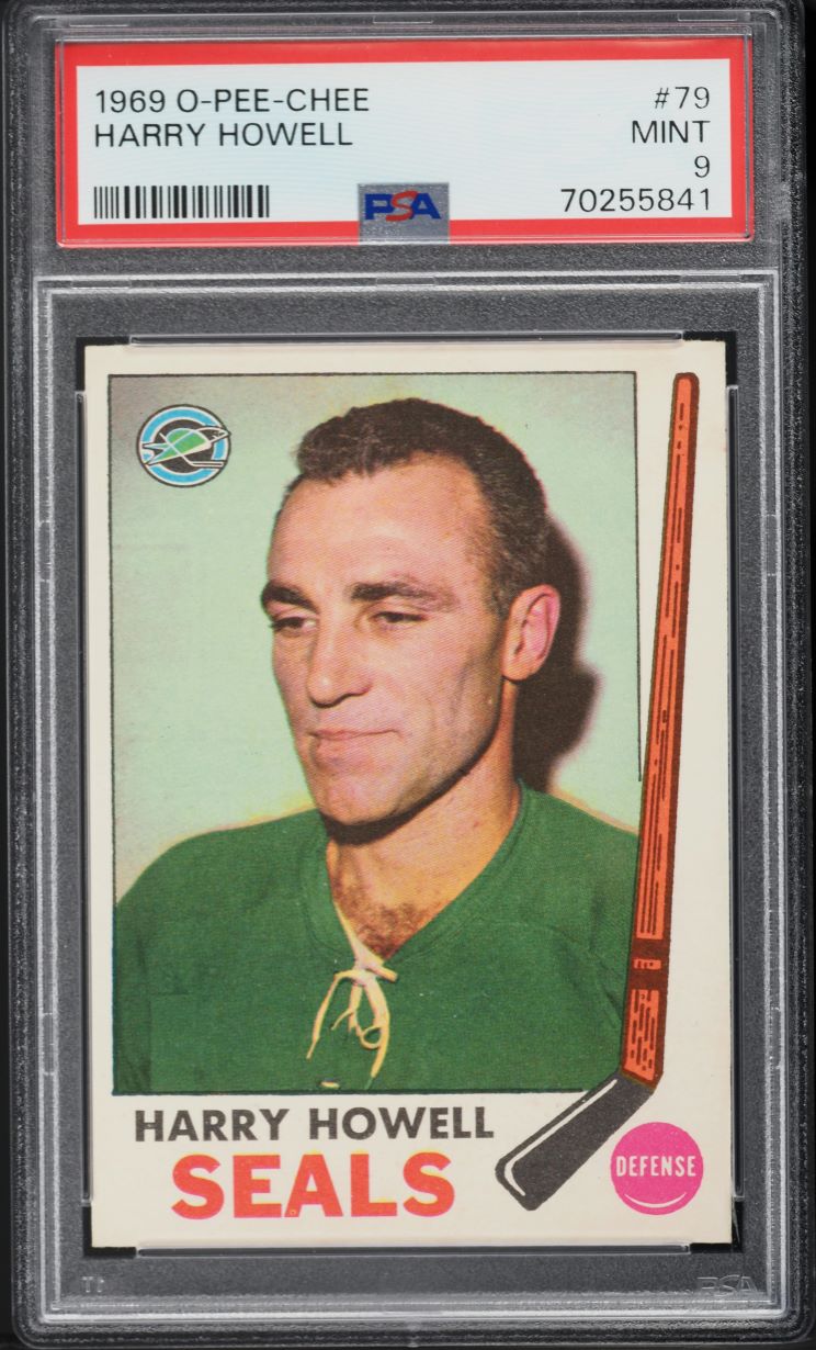 1969 O-Pee-Chee Hockey Harry Howell #79 PSA 9 MINT