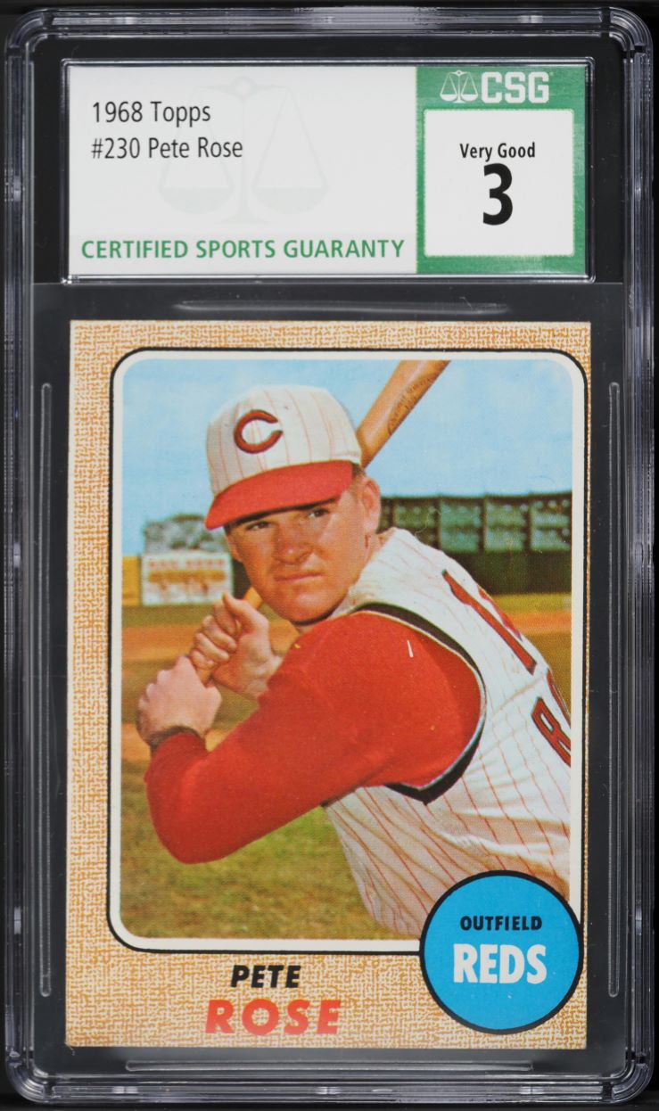 1968 Topps Pete Rose #230 CSG 3 VG