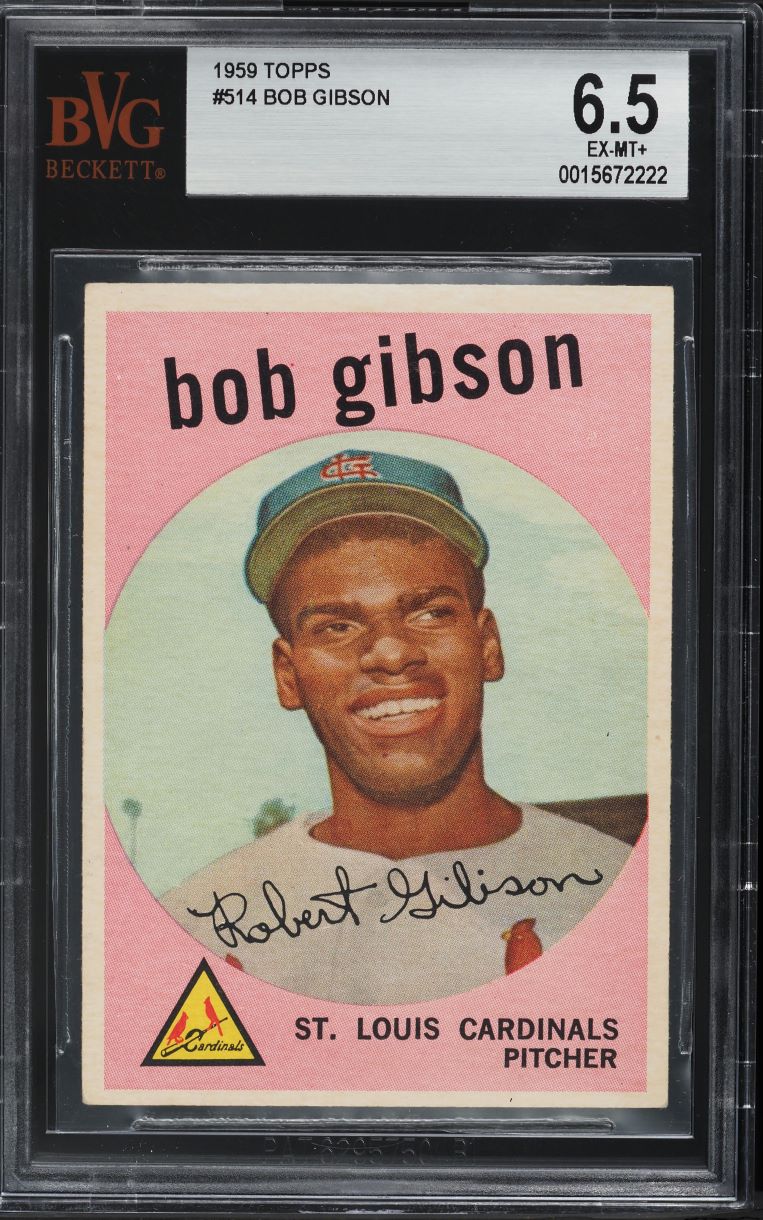 1959 Topps Bob Gibson ROOKIE #514 BVG 6.5 EXMT+