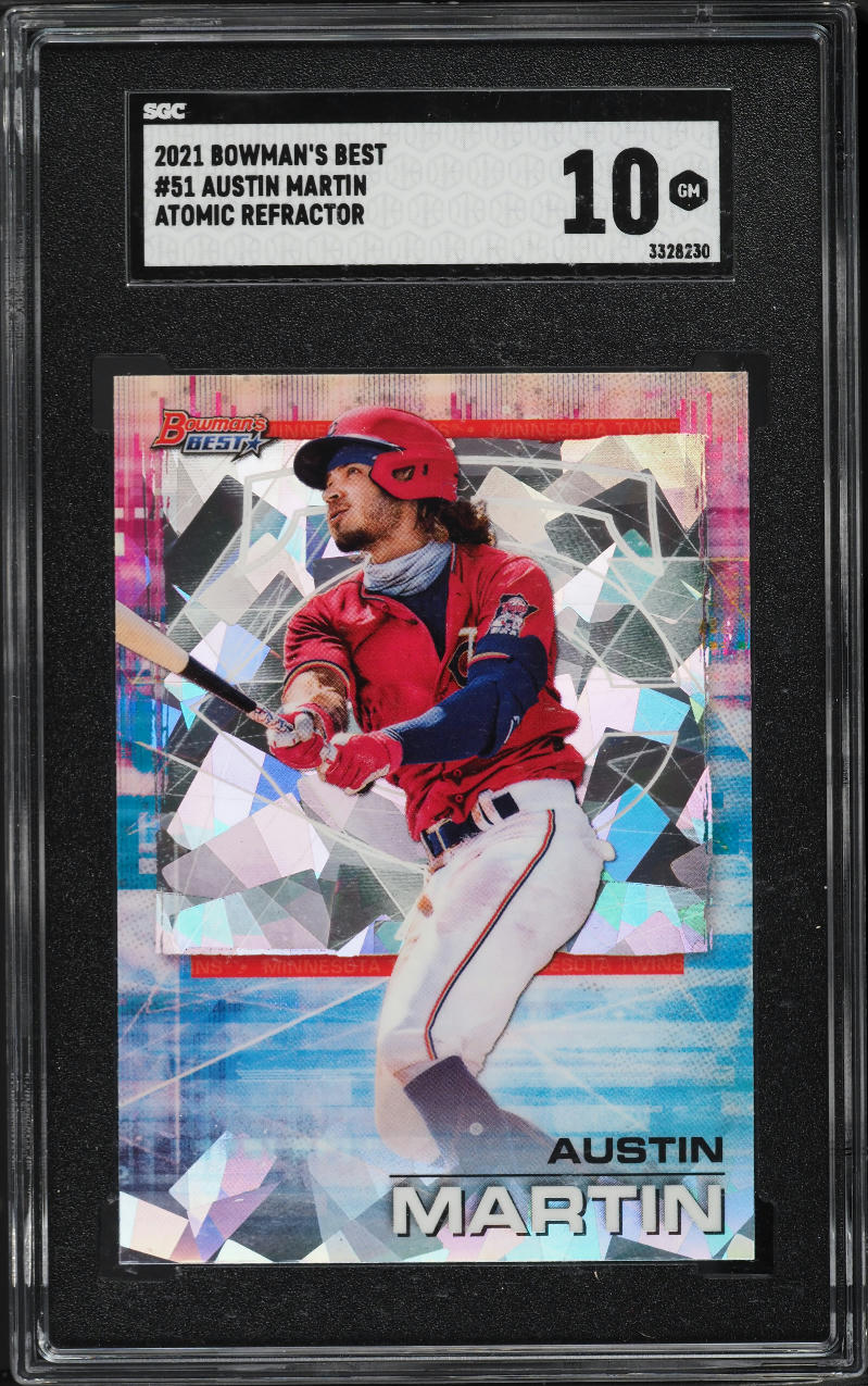 2021 Bowman's Best Atomic Refractor Austin Martin ROOKIE #51 SGC 10 GEM MINT