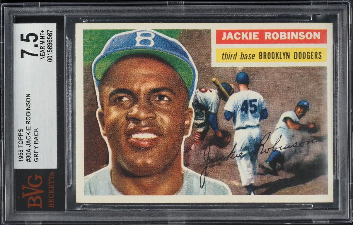 1956 Topps Jackie Robinson #30 BVG 7.5 NRMT+