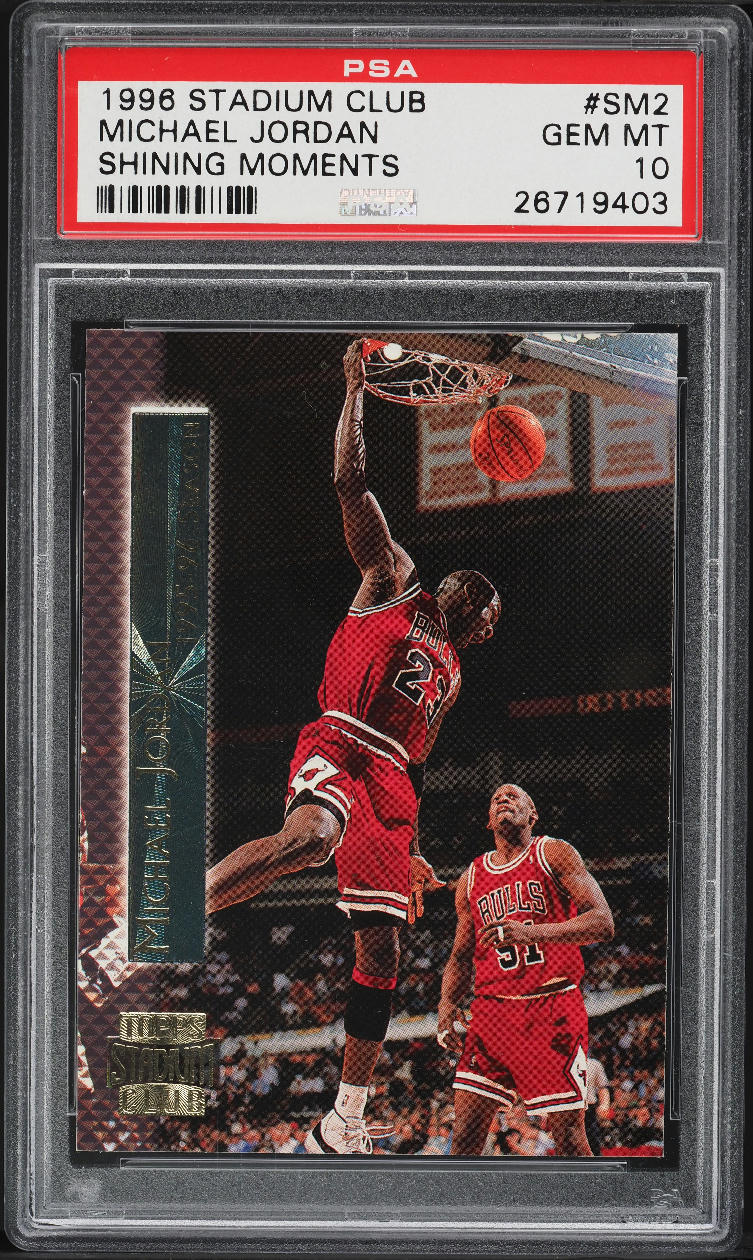 1996 Stadium Club Shining Moments Michael Jordan #SM2 PSA 10 GEM MINT