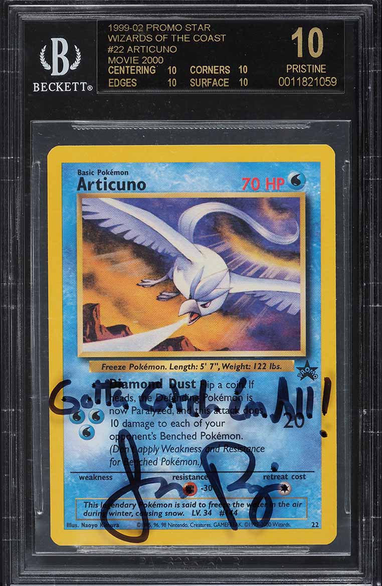 1999 Pokemon Black Star Promo Movie 2000 Articuno BGS 10 PRISTINE, BLACK  LABEL on Fanatics Collect