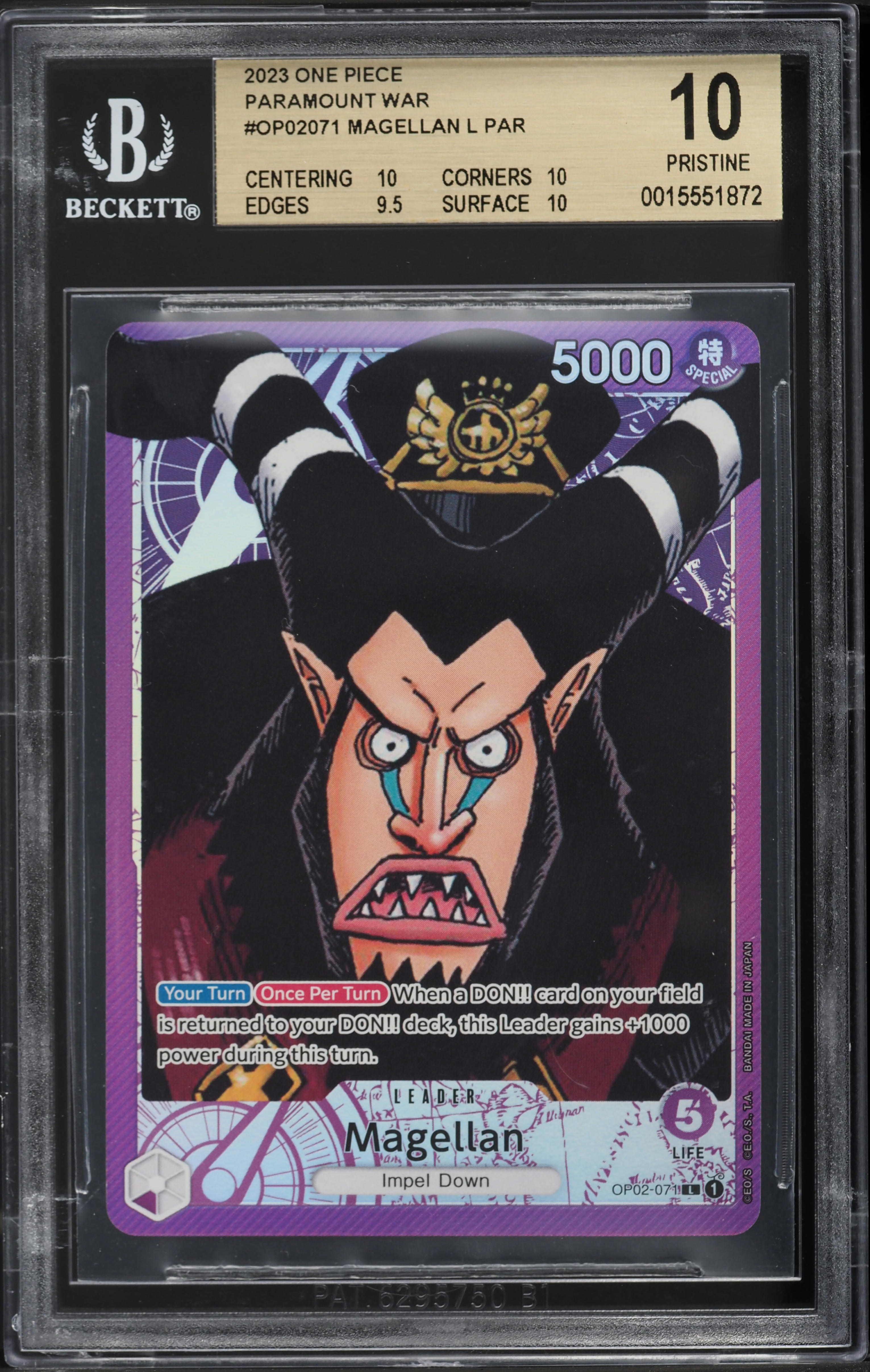 one piece card game magellan OP02-071 Magellan Leader Card – Don Games main image 1