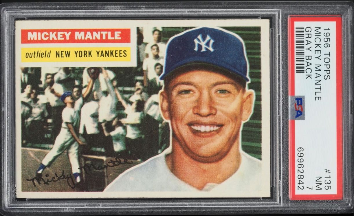 1956 Topps Mickey Mantle #135 PSA 7 NRMT