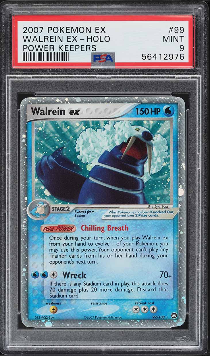 2007 Pokemon EX Power Keepers Holo Walrein ex #99 PSA 9 MINT