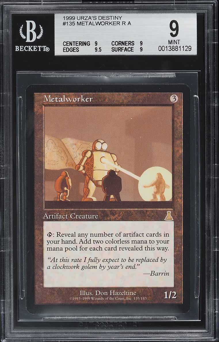 1999 Magic The Gathering MTG Urza's Destiny Metalworker R A BGS 9 MINT