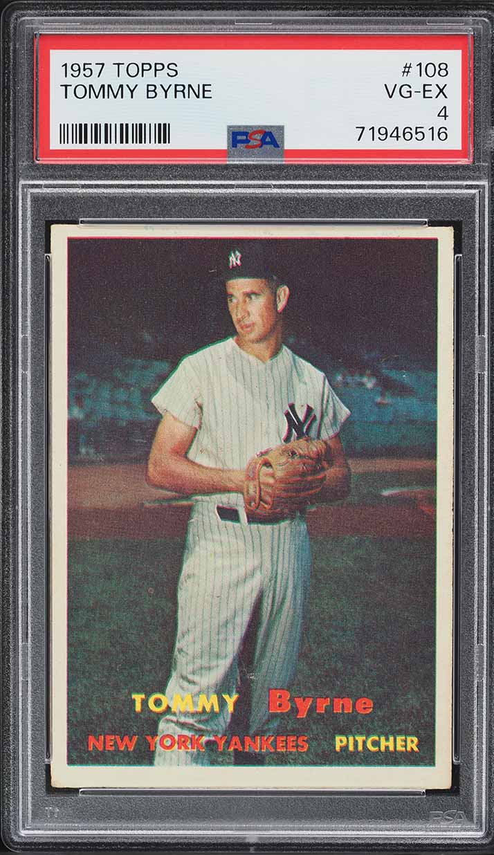 1957 Topps Tommy Byrne #108 PSA 4 VGEX