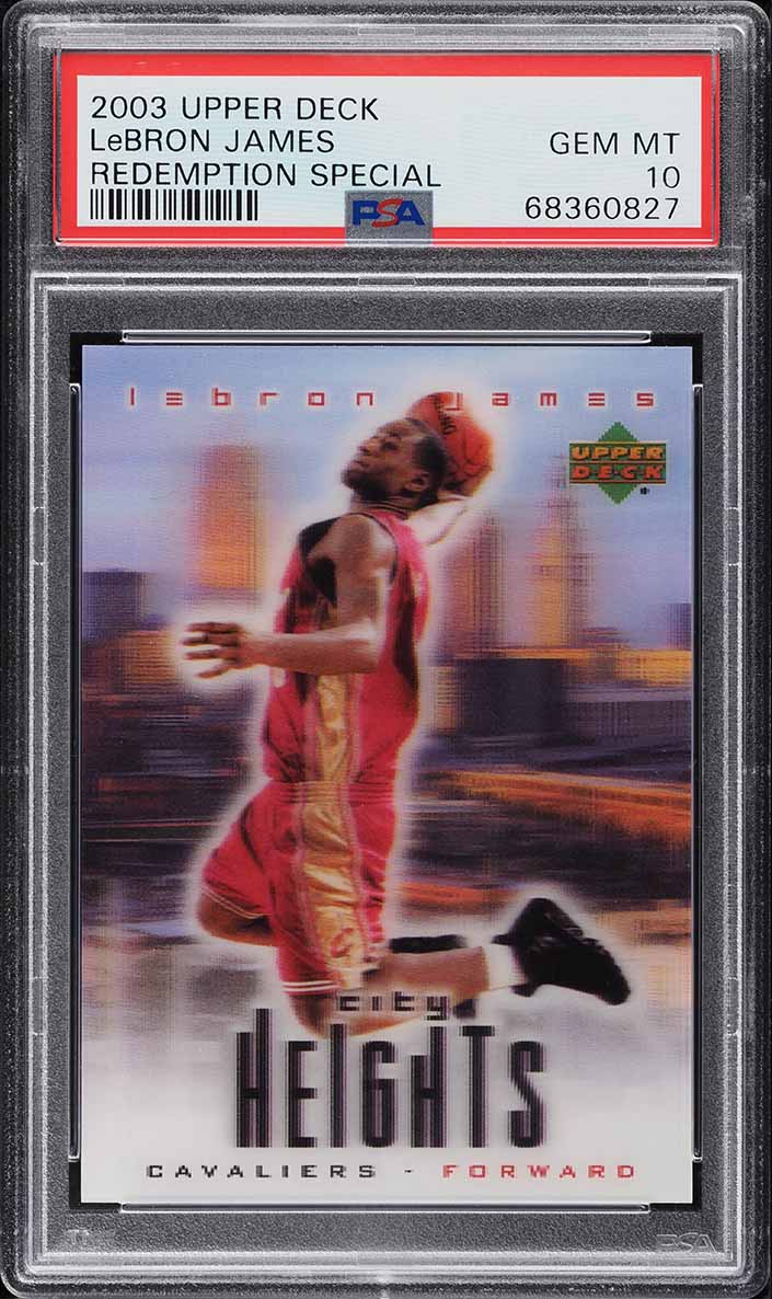 2003 Upper Deck LeBron James City Heights Redemption Special PSA