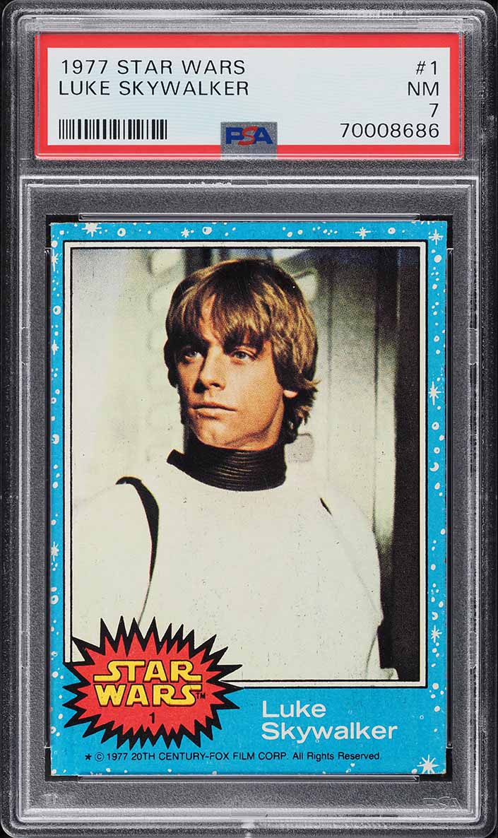 1977 Topps Star Wars Luke Skywalker #1 PSA 7 NRMT on Fanatics Collect