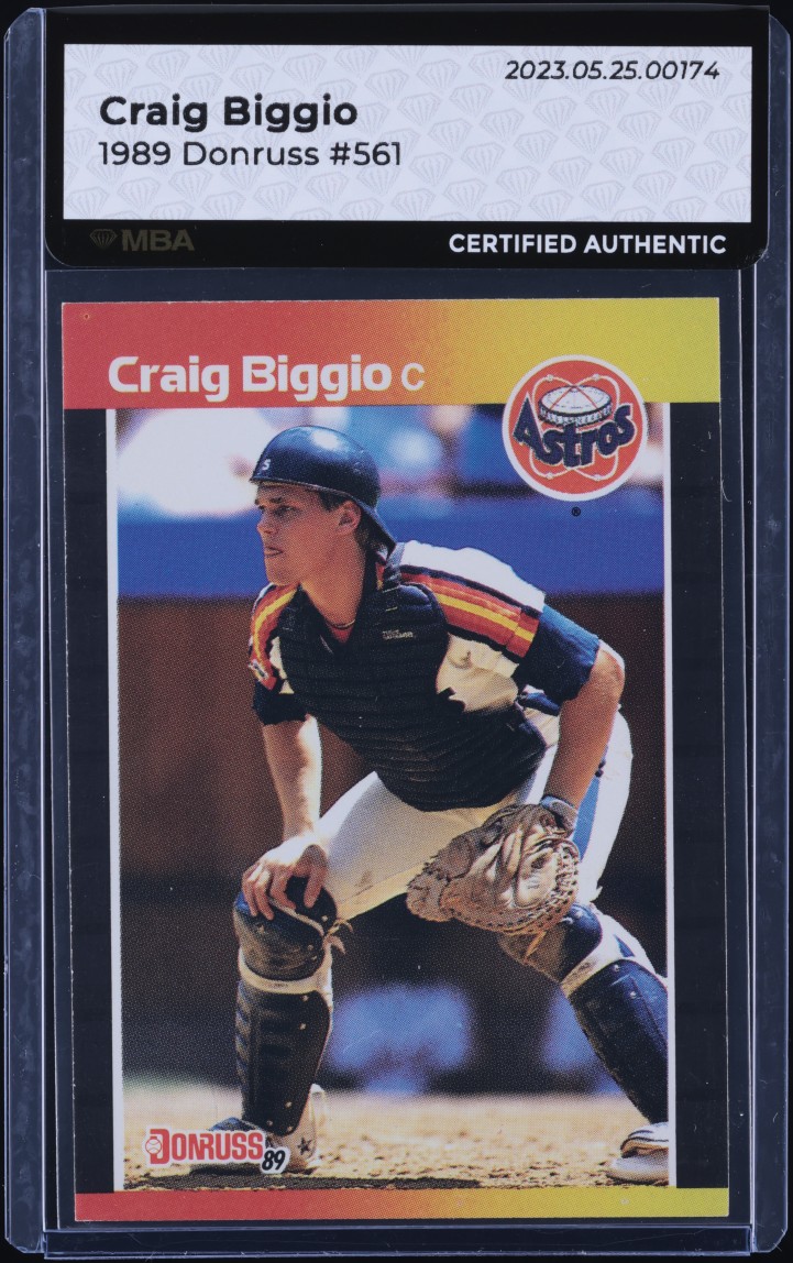 1989 Donruss Craig Biggio ROOKIE #561 MBA AUTH