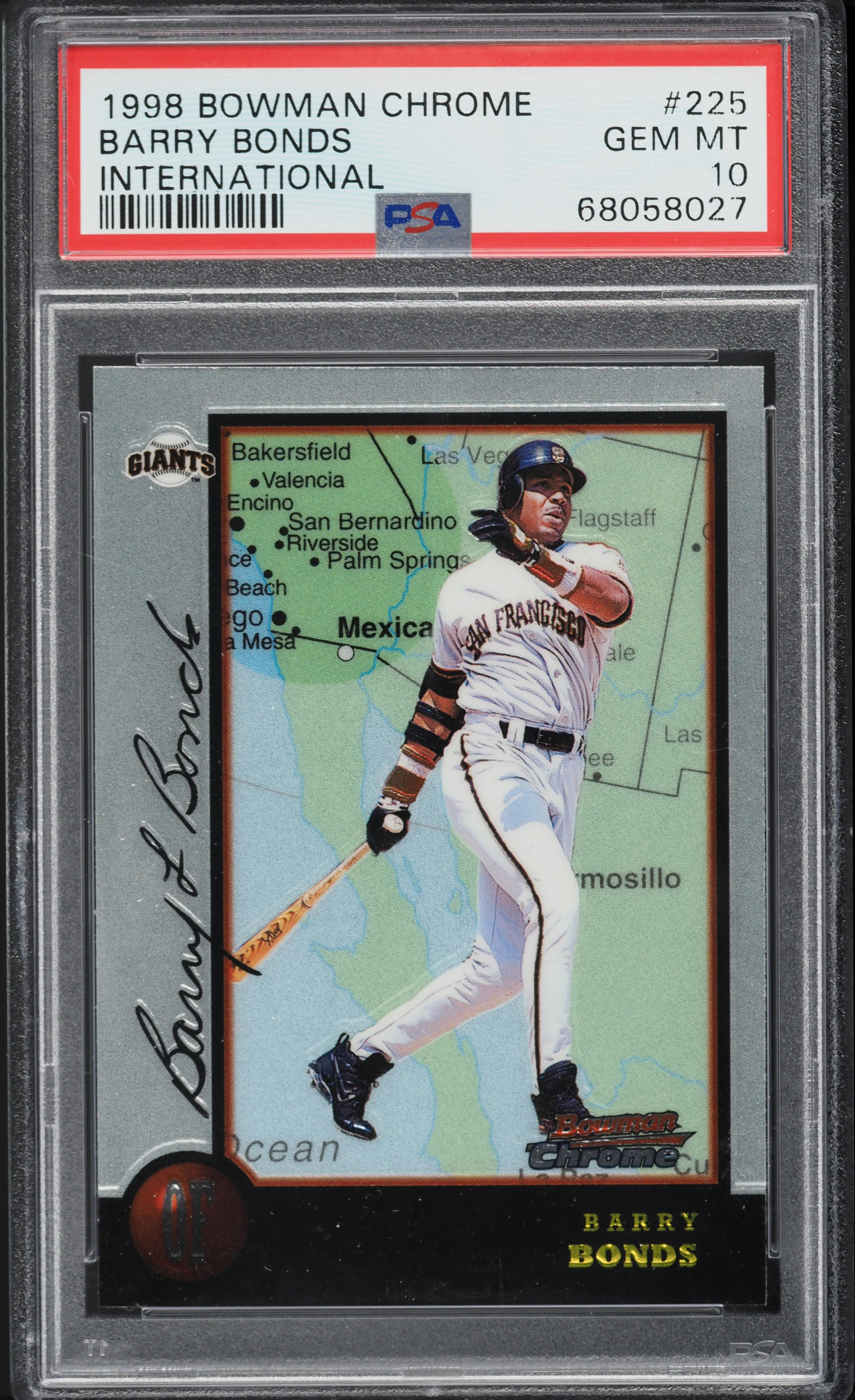 1998 Bowman Chrome International Barry Bonds #225 PSA 10 GEM MINT